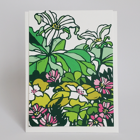 Trillium and Bunchberry Card by Little Green