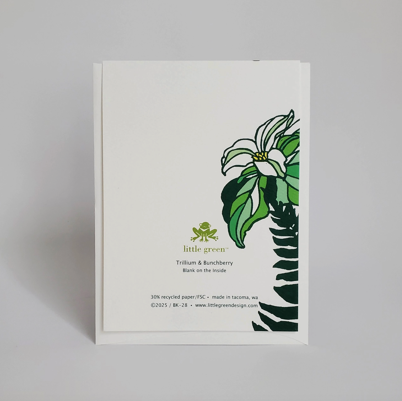 Trillium and Bunchberry Card by Little Green