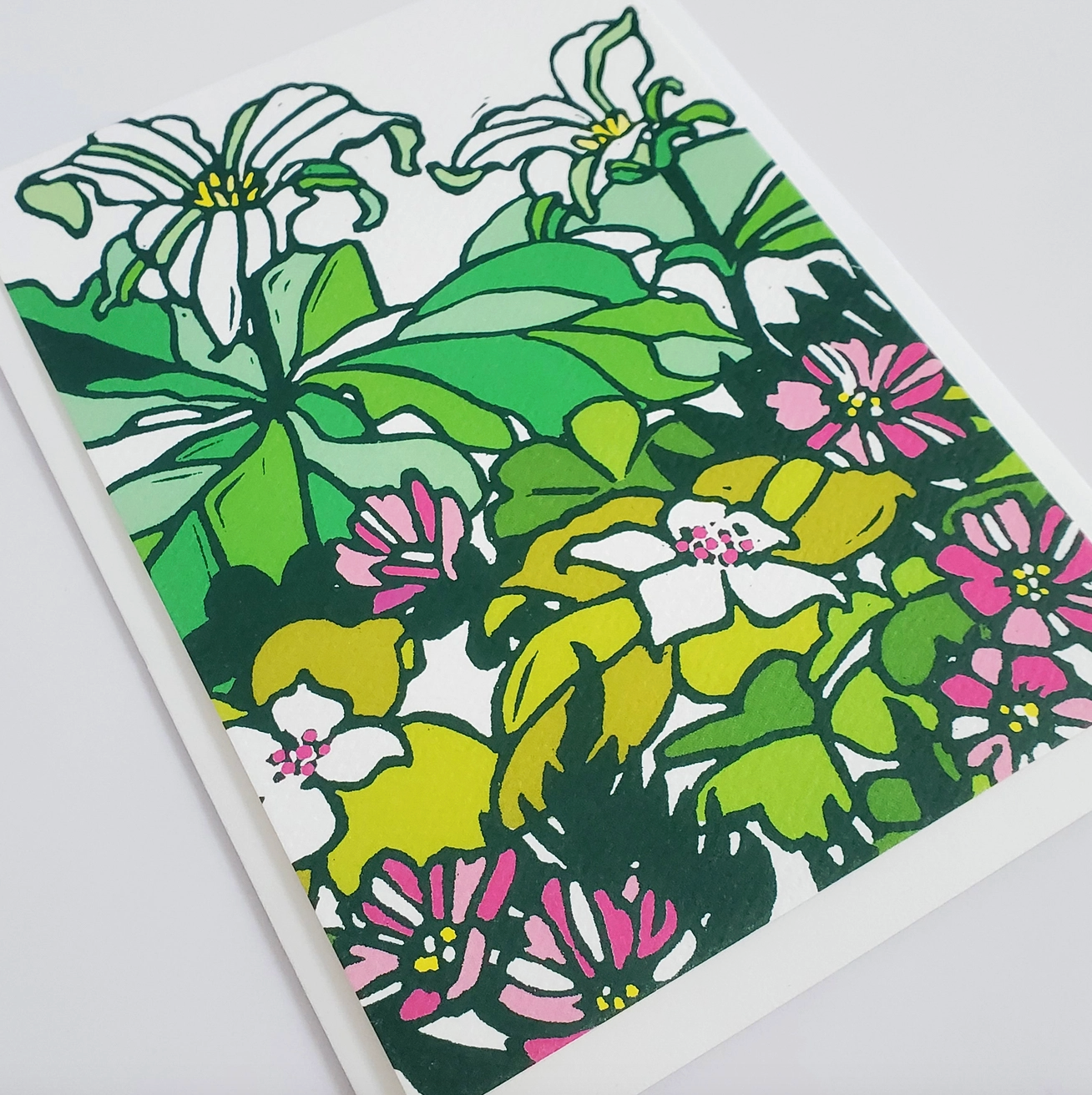 Trillium and Bunchberry Card by Little Green