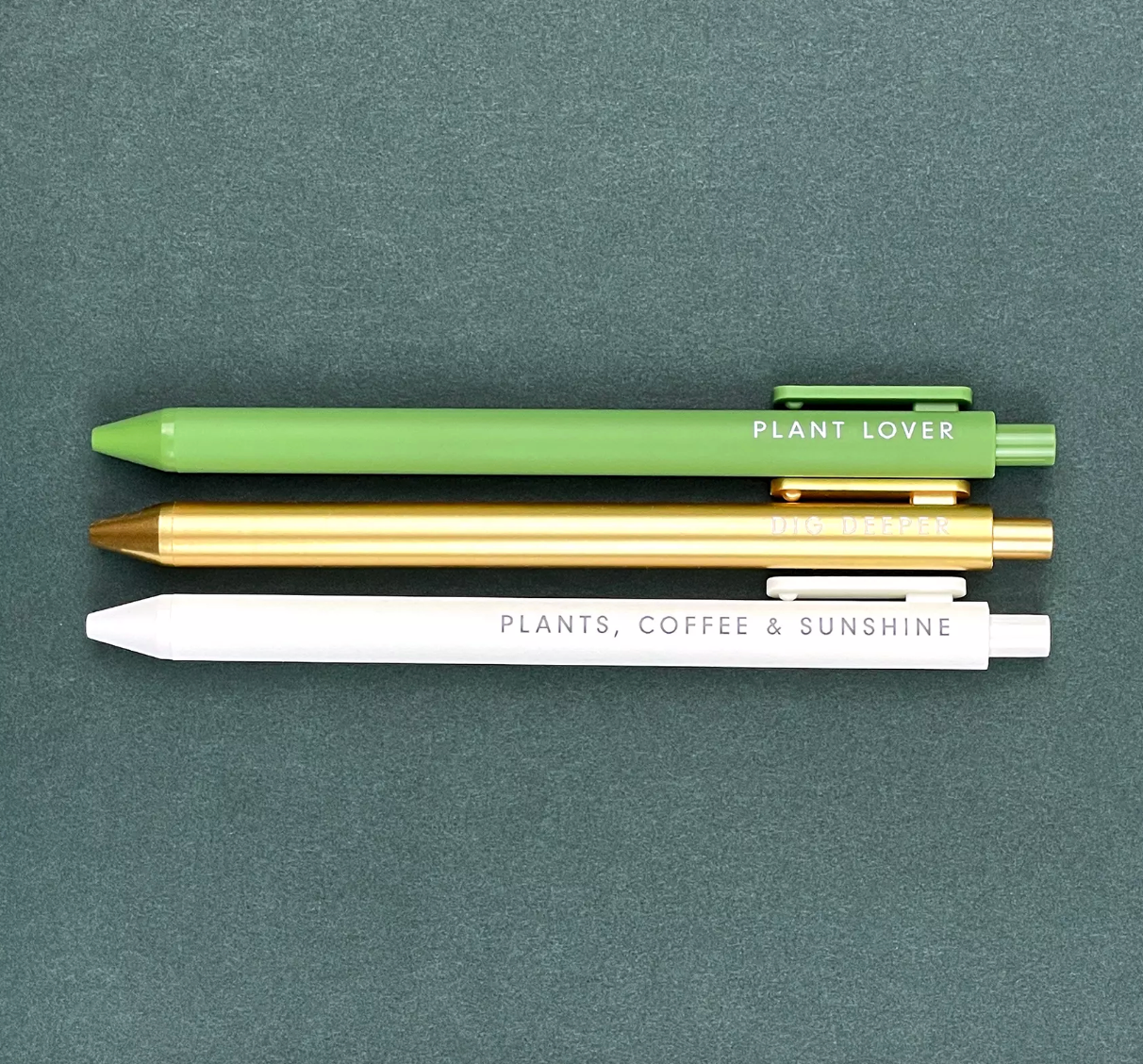 Plant Jotter Gel Pens | Set of 3 by Ruff House Print Shop