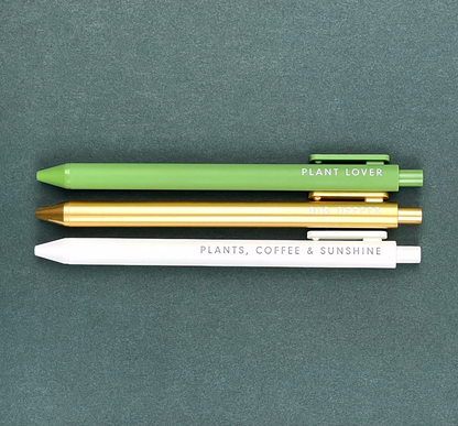 Plant Jotter Gel Pens | Set of 3 by Ruff House Print Shop