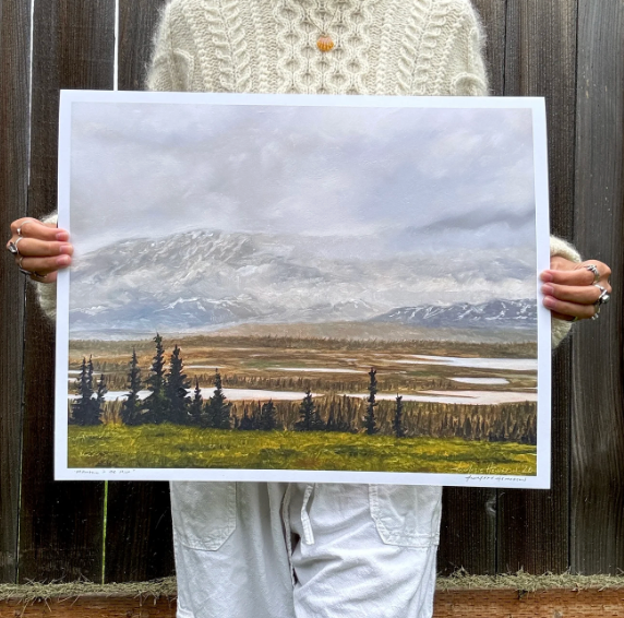Mountain in the Mist 16x20 Print by AnnMarie Henderson