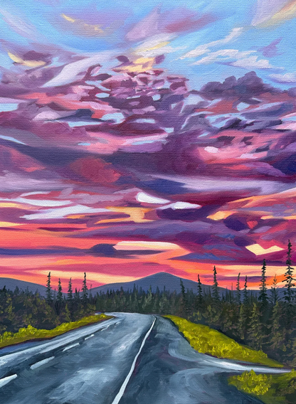 North to Nenana 11x14 matted Print by AnnMarie Henderson