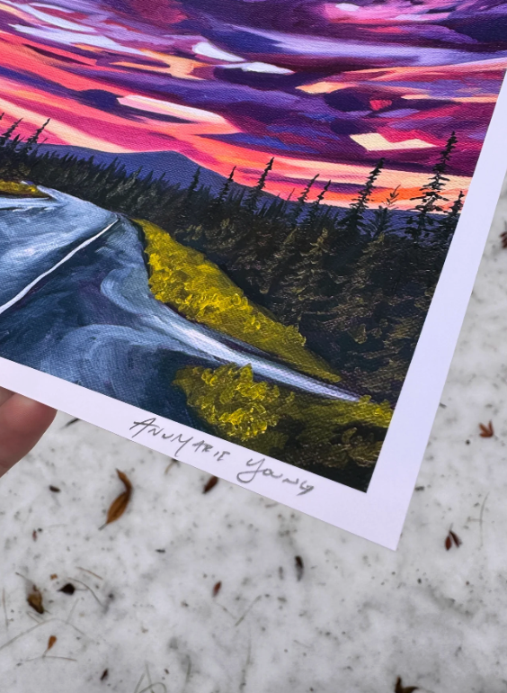 North to Nenana 11x14 matted Print by AnnMarie Henderson