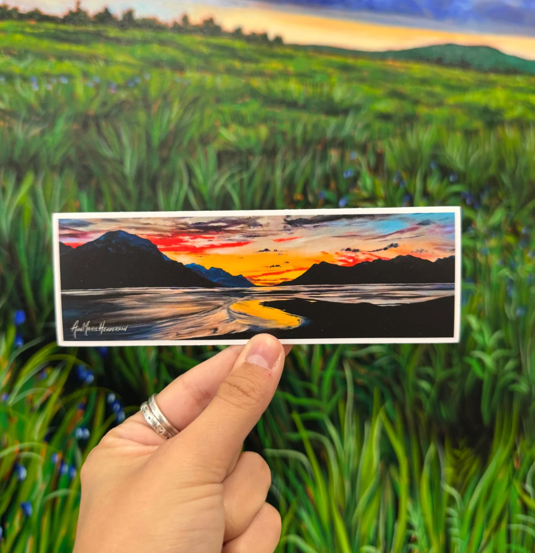 Alaska Mountains + Wetlands Sticker by AnnMarie Henderson