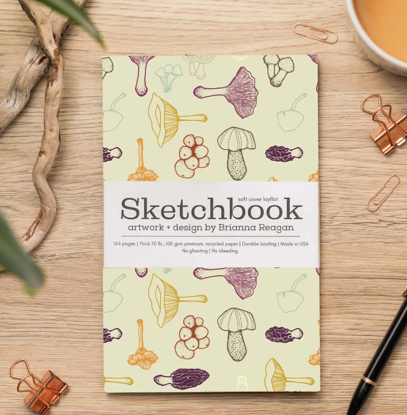 Mushroom Sketchbook by Brianna Reagan Art