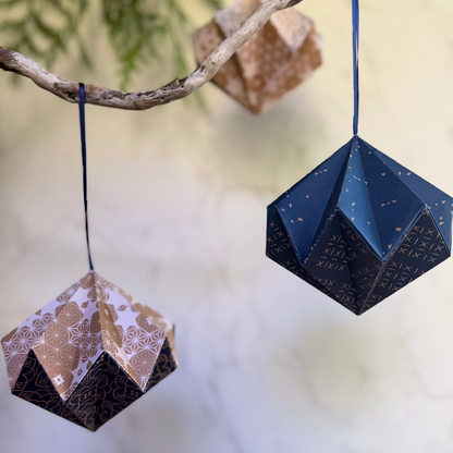 Paper Ornament Kit | Blue & Gold by Brianna Reagan Art