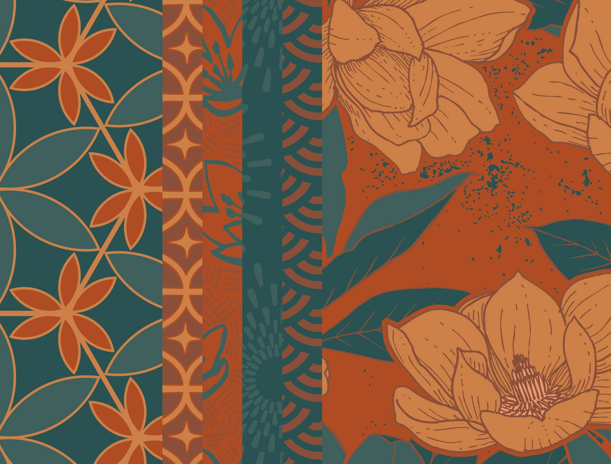 Paper Ornament Kit | Teal & Copper by Brianna Reagan Art
