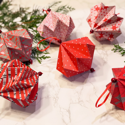 Paper Ornament Kit | Classic Red by Brianna Reagan Art