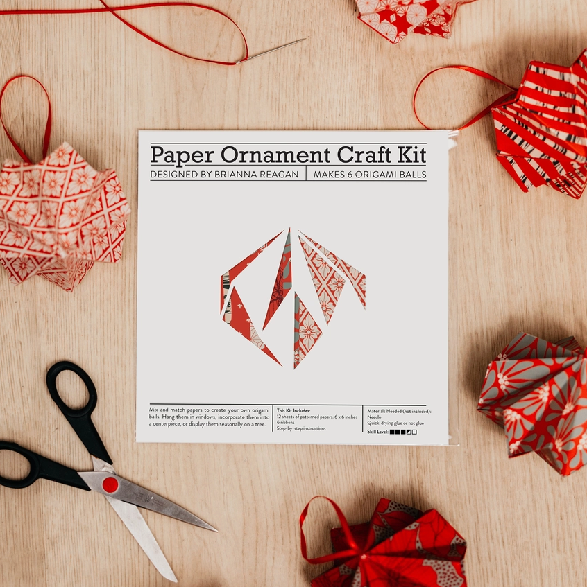 Paper Ornament Kit | Classic Red by Brianna Reagan Art