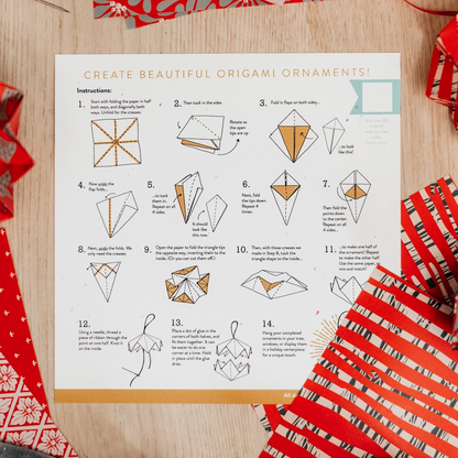 Paper Ornament Kit | Teal & Copper by Brianna Reagan Art