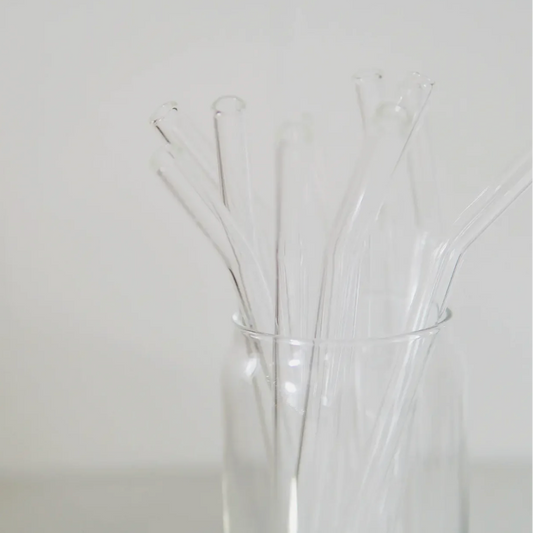 Clear Bent Glass Straw