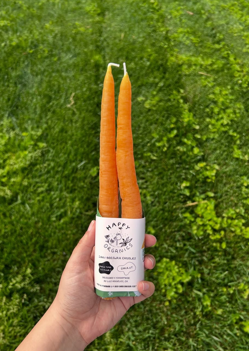 Carrot Taper Candles by Happy Organics