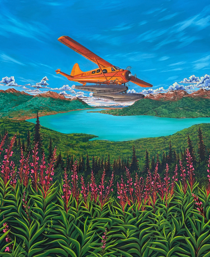 Floats and Fireweed 16x20 Print by AnnMarie Henderson Art