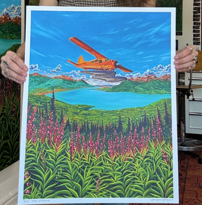 Floats and Fireweed 16x20 Print by AnnMarie Henderson Art