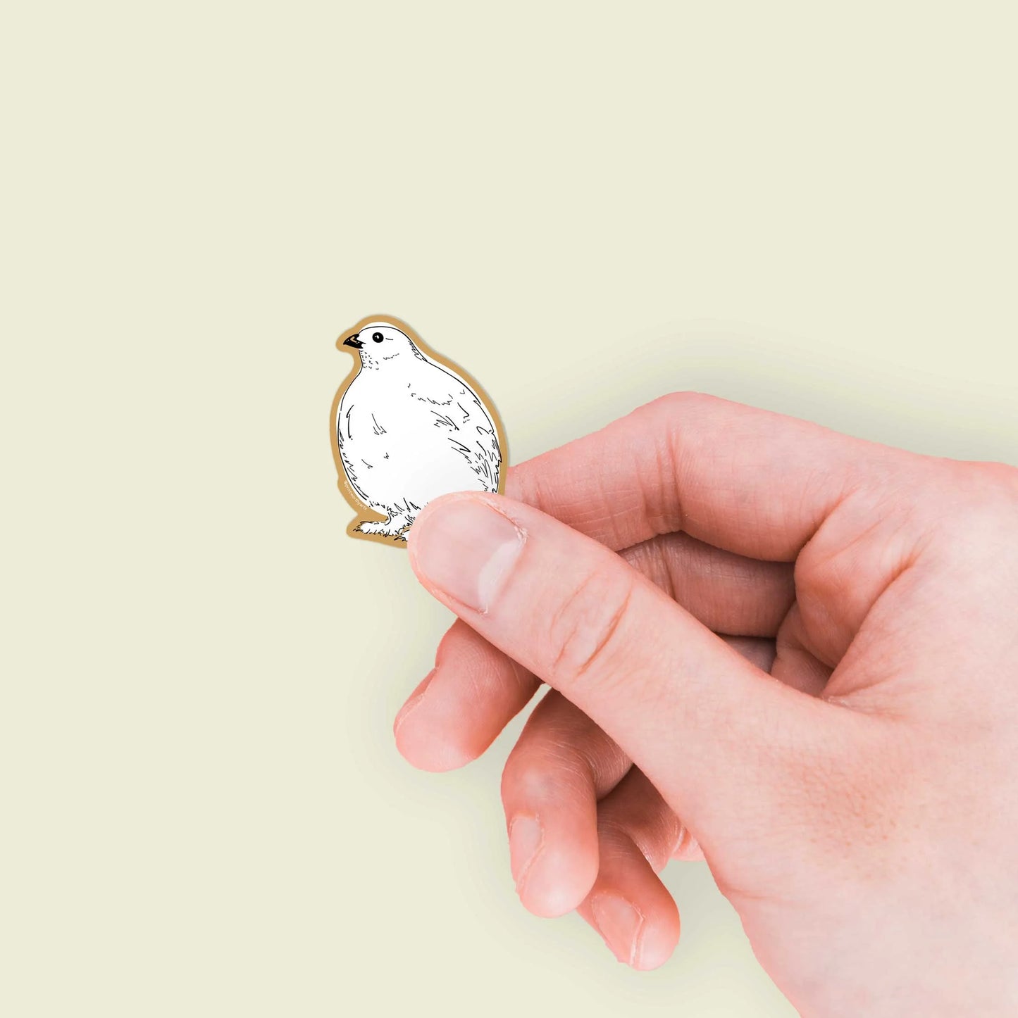 Ptiny Ptarmigan Mini Sticker by Printworthy