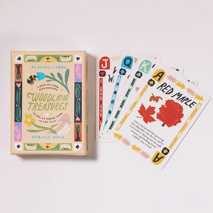 Woodland Treasures Forest Plants Deck of Playing Cards by Forage Folk