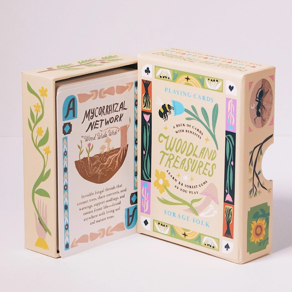 Woodland Treasures Forest Plants Deck of Playing Cards by Forage Folk