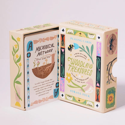 Woodland Treasures Forest Plants Deck of Playing Cards by Forage Folk
