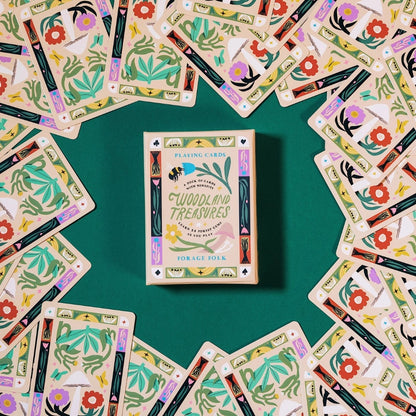 Woodland Treasures Forest Plants Deck of Playing Cards by Forage Folk