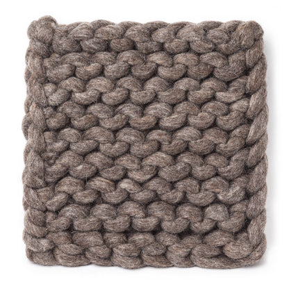 Chunky Wool Knitted Trivet | Taupe