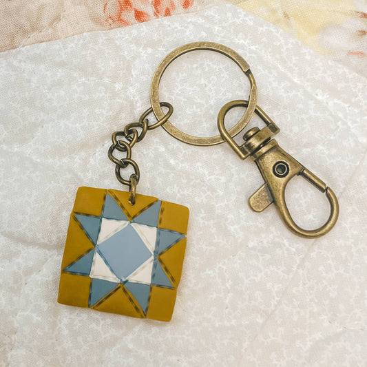 Countryside | Quilted Style Keychains by Sydni Carlson Art