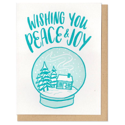 Peace and Joy Greeting Card by Frog & Toad Press