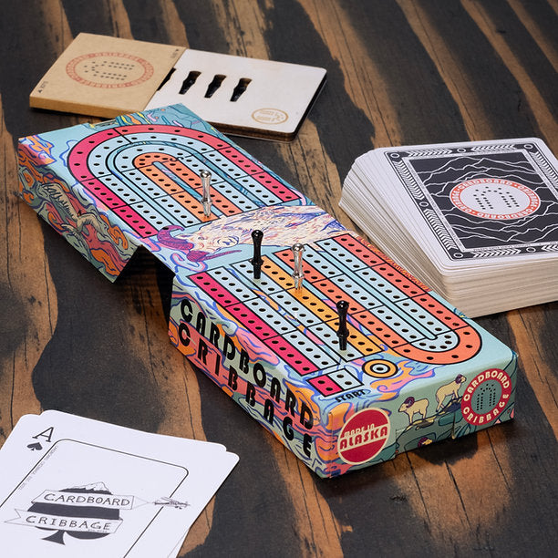 The Rambunctious Pack Travel Cribbage Set by Cardboard Cribbage