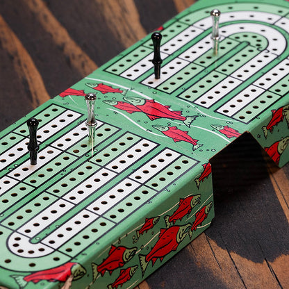 The Sockeye Pack Travel Cribbage Set by Cardboard Cribbage