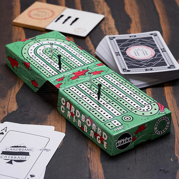 The Sockeye Pack Travel Cribbage Set by Cardboard Cribbage