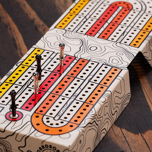 The Topo Pack Travel Cribbage Set by Cardboard Cribbage