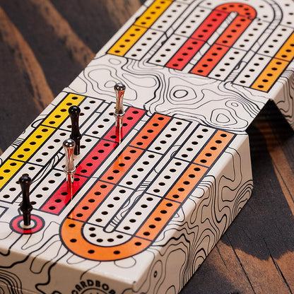 The Topo Pack Travel Cribbage Set by Cardboard Cribbage