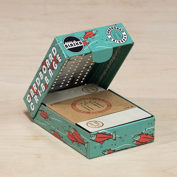 The Sockeye Pack Travel Cribbage Set by Cardboard Cribbage