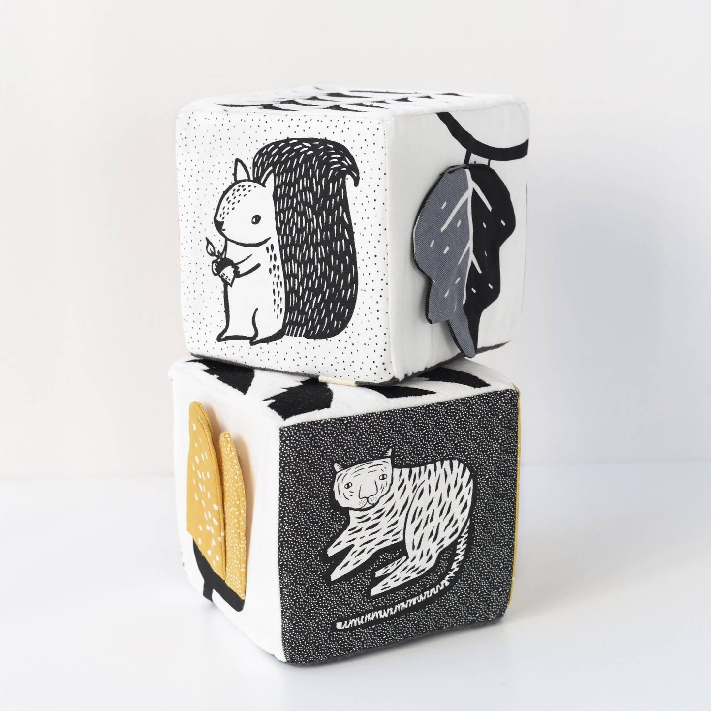 Woodland Animals Soft Block for Baby by Wee Gallery