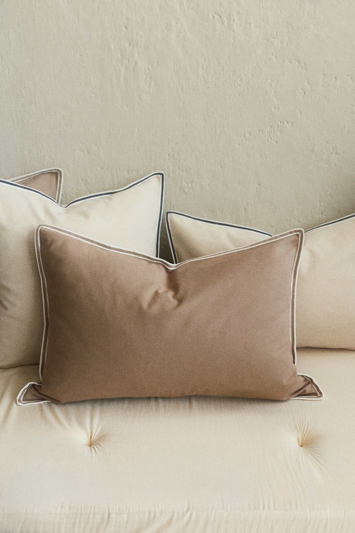 Cotton Canvas 16"x24" Accent Pillow | Beige