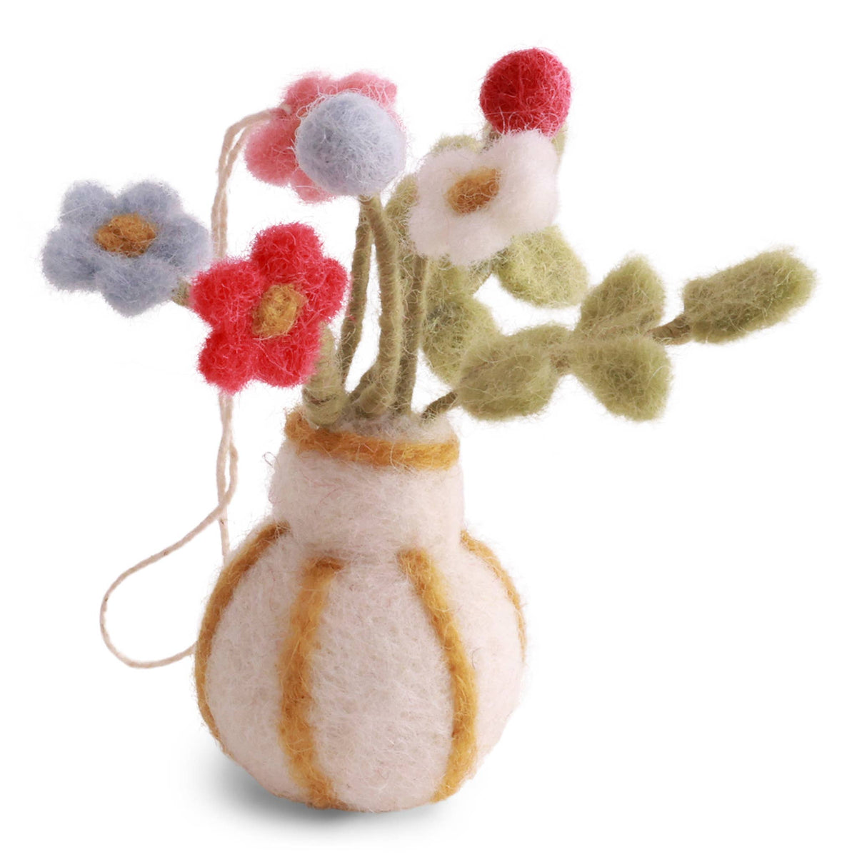 Felted Striped Vase Ornament by Gry and Sif