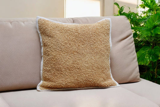 Mustard Seed Boucle 20" x 20" Throw Pillow