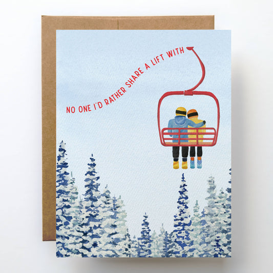 Ski Love Card by Watercolor Wednesday