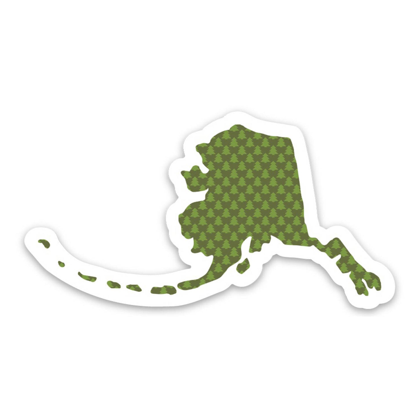Alaska Green Trees Sticker by Printworthy