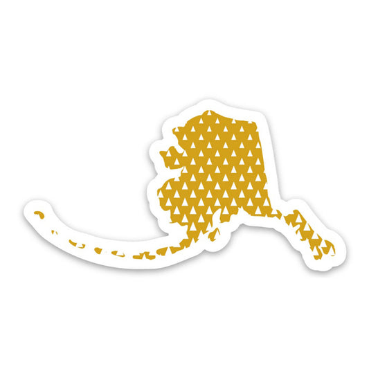 Alaska Yellow Mountains Sticker by Printworthy