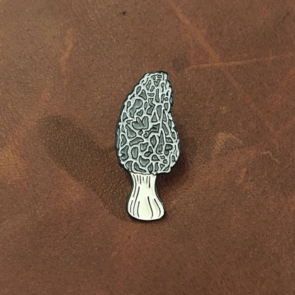 Morel Mushroom Enamel Pin by Green Bird Press