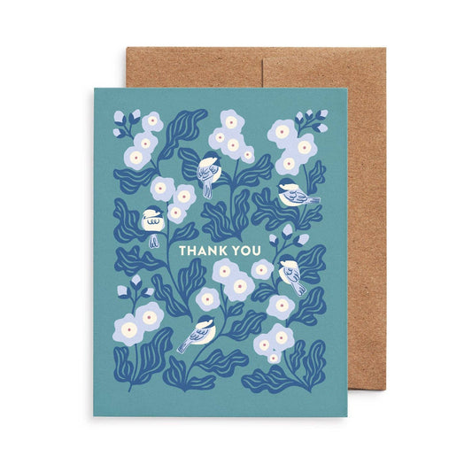 Chickadee Thank You Card  by Nuthatch Studio