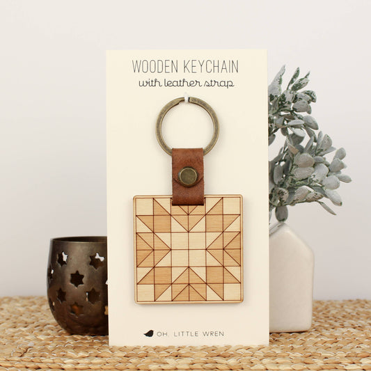Quilt Block Keychain by Oh, Little Wren