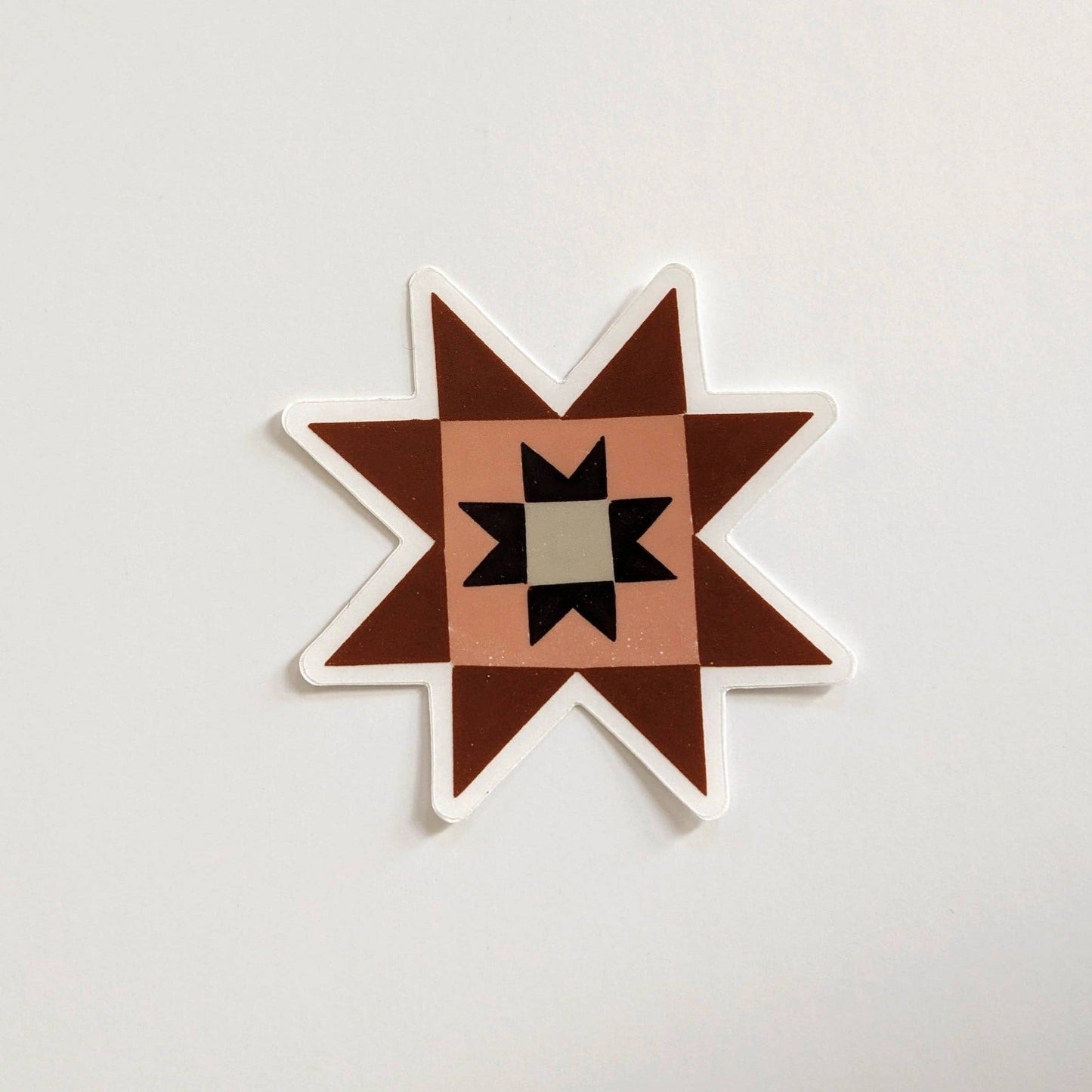 Neutral Quilt Square Sticker by Elizabeth Kirsteatter