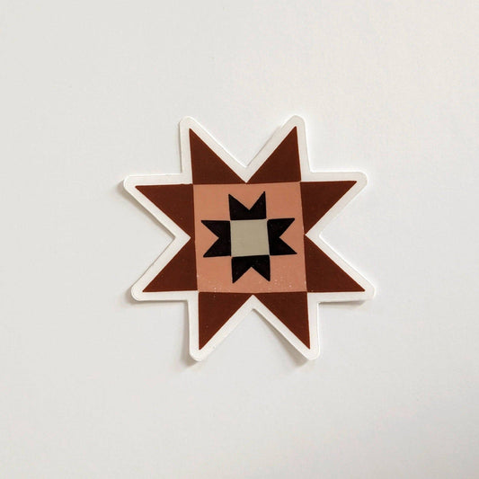 Neutral Quilt Square Sticker by Elizabeth Kirsteatter