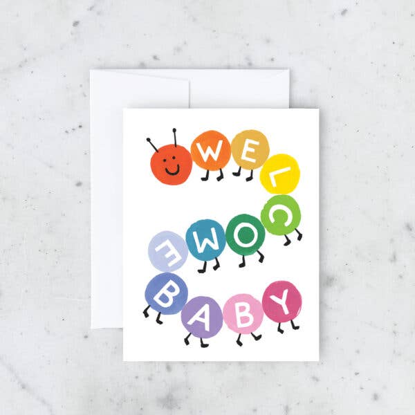 Caterpillar Baby Greeting Card by Idlewild Co.