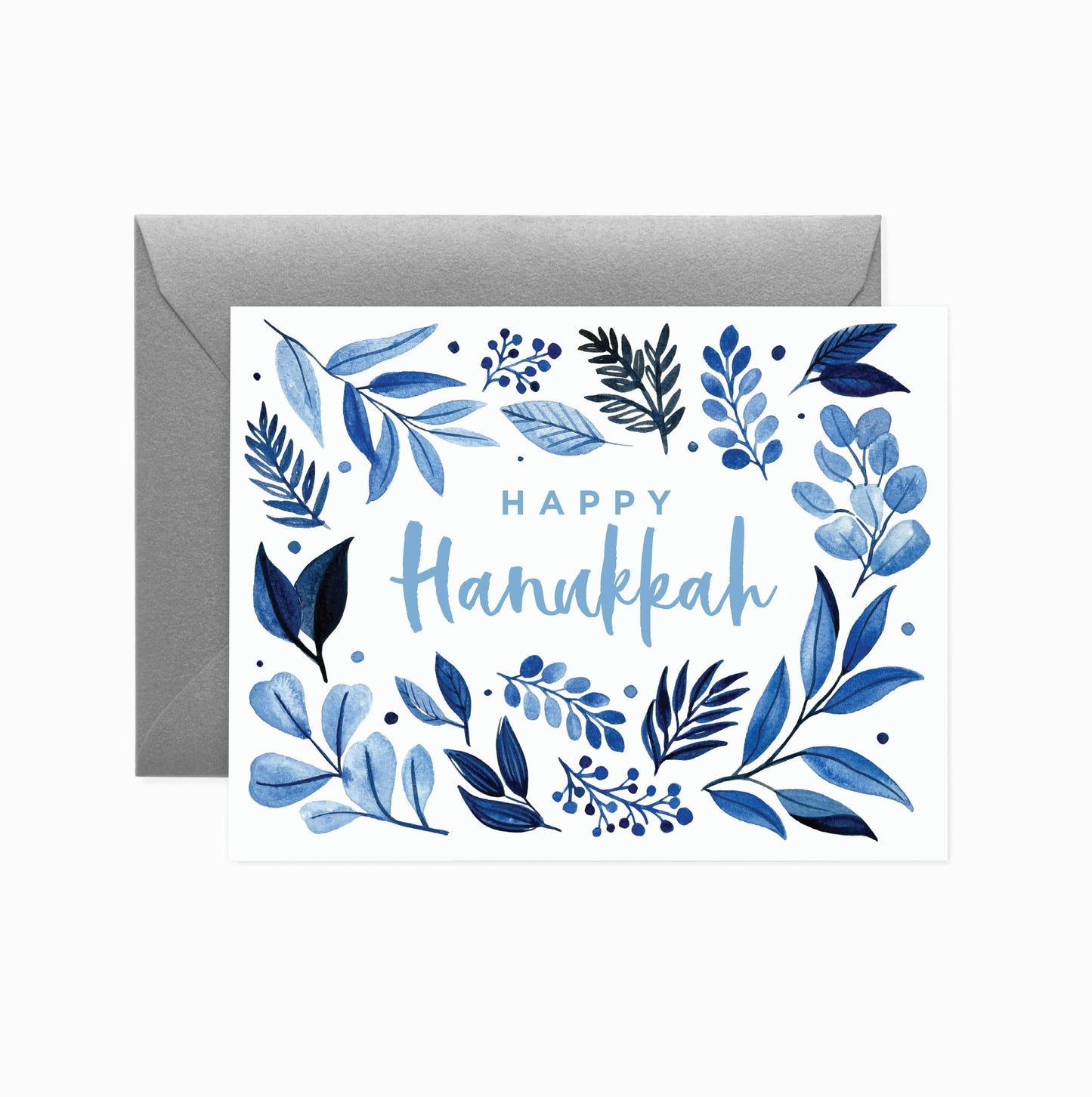 Hanukkah Foliage Greeting Card | Holiday Card