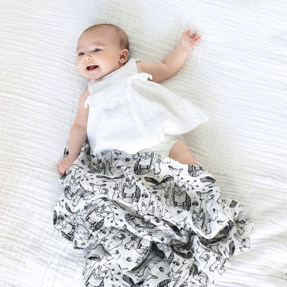 Organic Muslin Swaddle | Forest by Wee Gallery