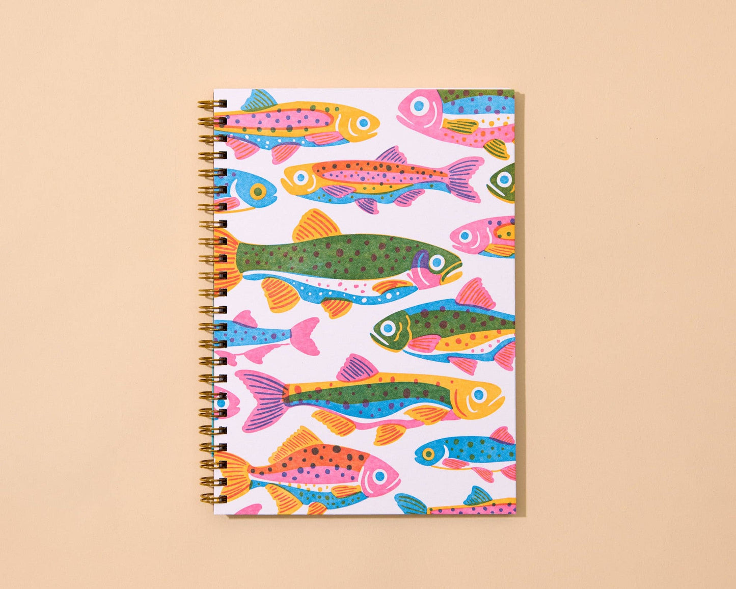 Rainbow Trout Fish Spiral Lined Notebook by And We Are Here