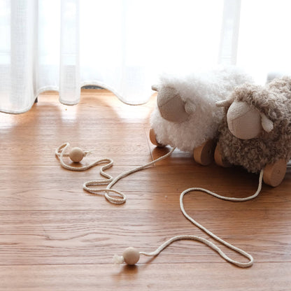 Little Lamb Pull Toy | Cream by Little Lamb Kind